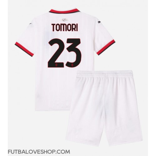 Dres AC Milan Fikayo Tomori #23 Preč pre deti 2024-25 Krátky Rukáv (+ trenírky)